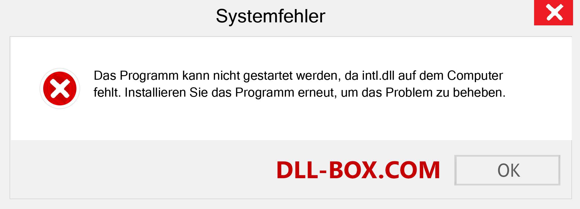 intl.dll-Datei fehlt?. Download für Windows 7, 8, 10 - Fix intl dll Missing Error unter Windows, Fotos, Bildern