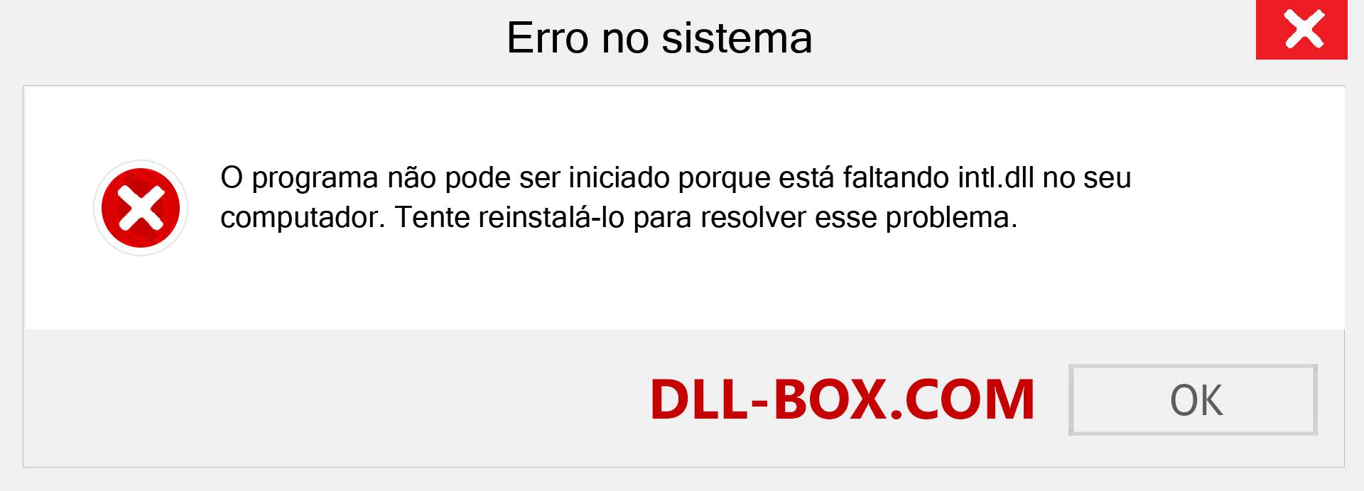 Arquivo intl.dll ausente ?. Download para Windows 7, 8, 10 - Correção de erro ausente intl dll no Windows, fotos, imagens